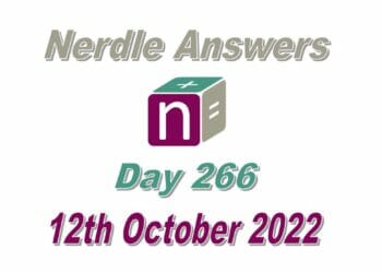 Daily Nerdle 266 Answers - October 12th, 2022