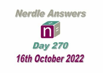 Daily Nerdle 270 Answers - October 16th, 2022