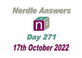 Daily Nerdle 271 Answers - October 17th, 2022