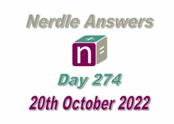 Daily Nerdle 274 Answers - October 20th, 2022