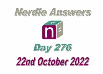 Daily Nerdle 276 Answers - October 22nd, 2022