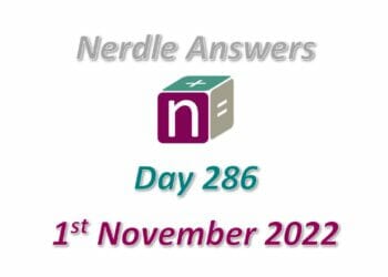 Daily Nerdle 286 Answers - November 1st, 2022