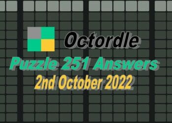 Daily Octordle 251 - October 2nd 2022