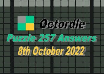 Daily Octordle 257 - October 8th 2022