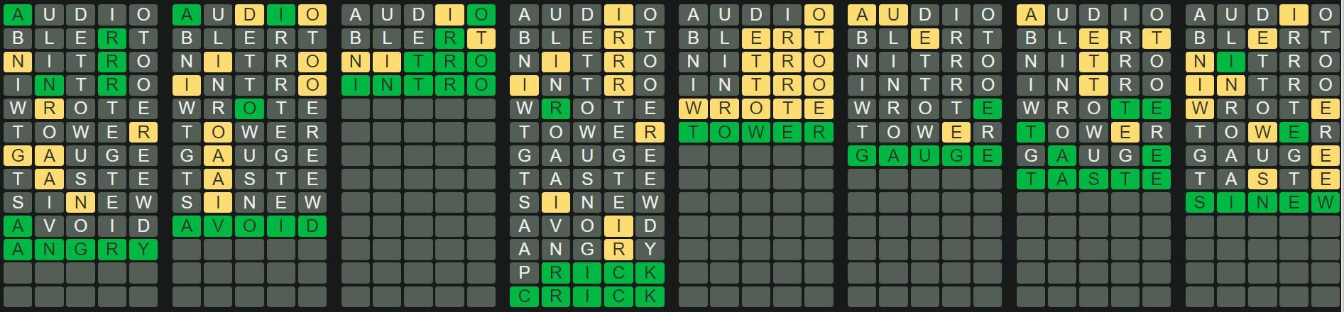 Daily Octordle 279 Answer - October 30th 2022