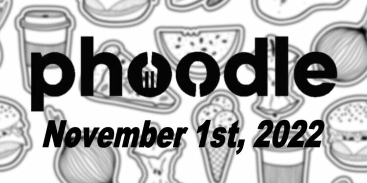 Daily Phoodle - 1st November 2022