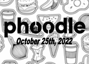 Daily Phoodle - 25th October 2022