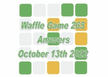 Daily Waffle - October 13th 2022