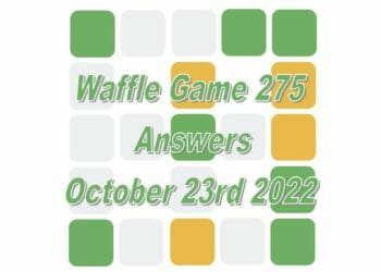 Daily Waffle - October 23rd 2022