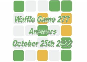 Daily Waffle - October 25th 2022