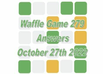 Daily Waffle - October 27th 2022