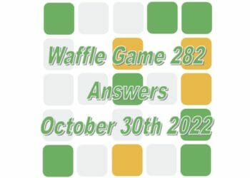 Daily Waffle - October 30th 2022