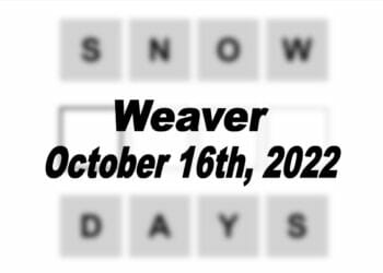 Daily Weaver - 16th October 2022