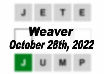 Daily Weaver - 28th October 2022