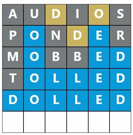 Daily Word Hurdle #545 Morning Answer - 17th October 2022