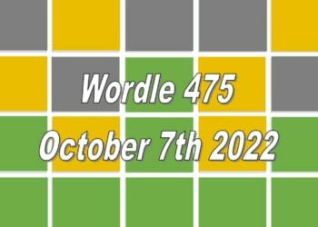Daily Wordle 475 - 7th October 2022