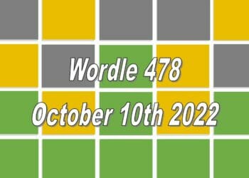 Daily Wordle 478 - 10th October 2022
