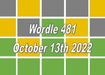 Daily Wordle 481 - 13th October 2022