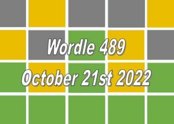 Daily Wordle 489 - 21st October 2022