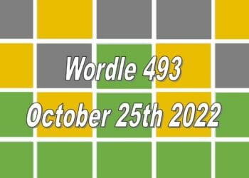 Daily Wordle 493 - 25th October 2022
