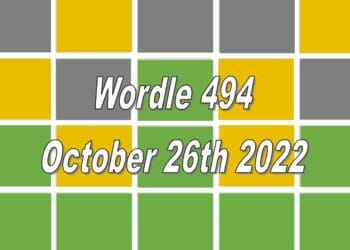 Daily Wordle 494 - 26th October 2022