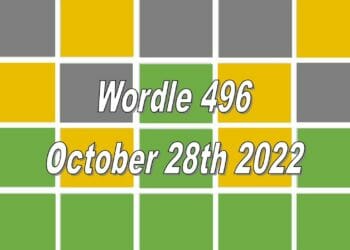 Daily Wordle 496 - 28th October 2022