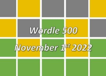 Daily Wordle 500 - 1st November 2022