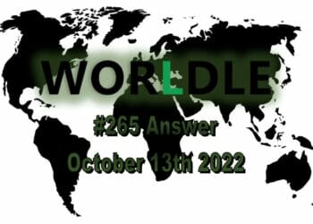 Daily Worldle 265 - October 13th 2022