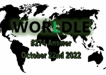 Daily Worldle 274 - October 22nd 2022