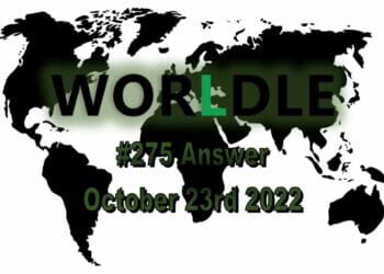 Daily Worldle 275 - October 23rd 2022