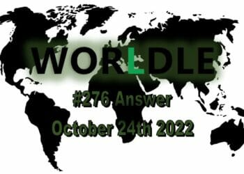 Daily Worldle 276 - October 24th 2022