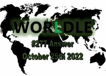 Daily Worldle 277 - October 25th 2022