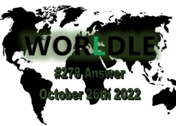Daily Worldle 278 - October 26th 2022