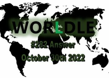 Daily Worldle 282 - October 30th 2022
