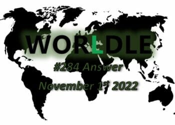 Daily Worldle 284 - November 1st 2022