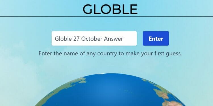 Globle 27 October Answer and Hints Today