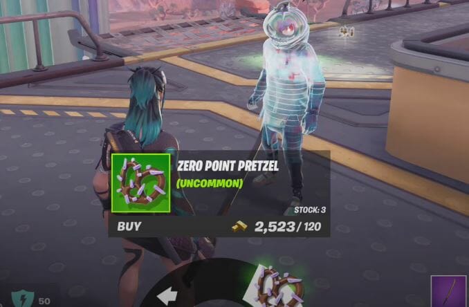 How and where to Acquire the Zero Point Pretzel effect in Fortnite