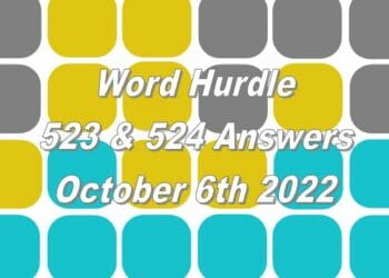 Word Hurdle #523 & #524 - 6th October 2022