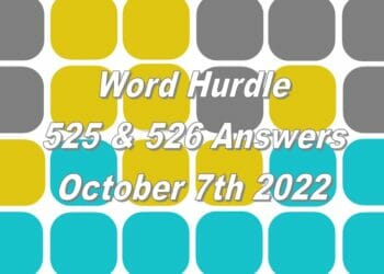 Word Hurdle #525 & #526 - 7th October 2022