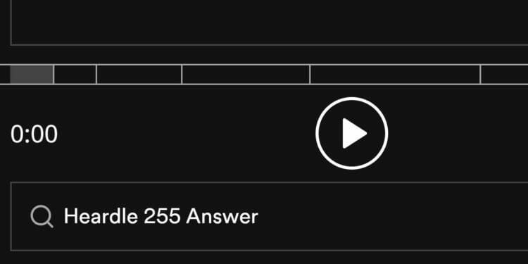 Daily Heardle 255 Answer - 6th November 2022
