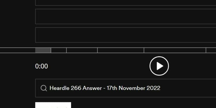 Daily Heardle 266 - 17th November 2022