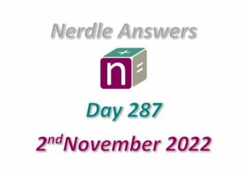 Daily Nerdle 287 Answers - November 2nd, 2022
