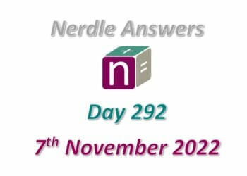Daily Nerdle 292 Answers - November 7th, 2022