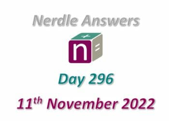 Daily Nerdle 296 Answers - November 11th, 2022