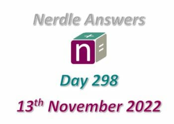 Daily Nerdle 298 Answers - November 13th, 2022