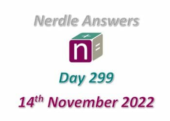 Daily Nerdle 299 Answers - November 14th, 2022