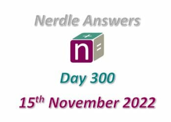 Daily Nerdle 300 Answers - November 15th, 2022