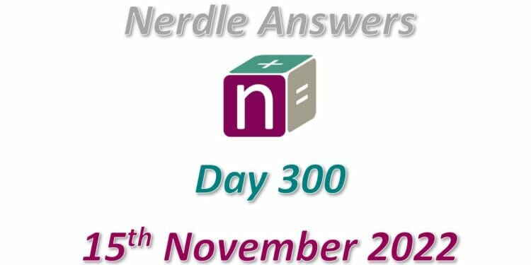 Daily Nerdle 300 Answers - November 15th, 2022