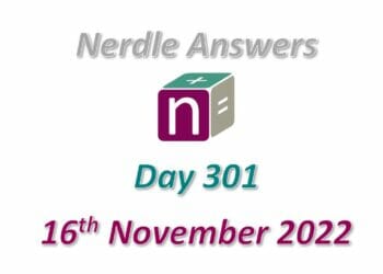 Daily Nerdle 301 Answers - November 16th, 2022