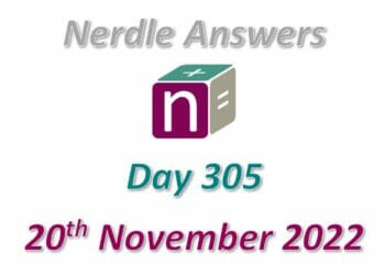 Daily Nerdle 305 Answers - November 20th, 2022
